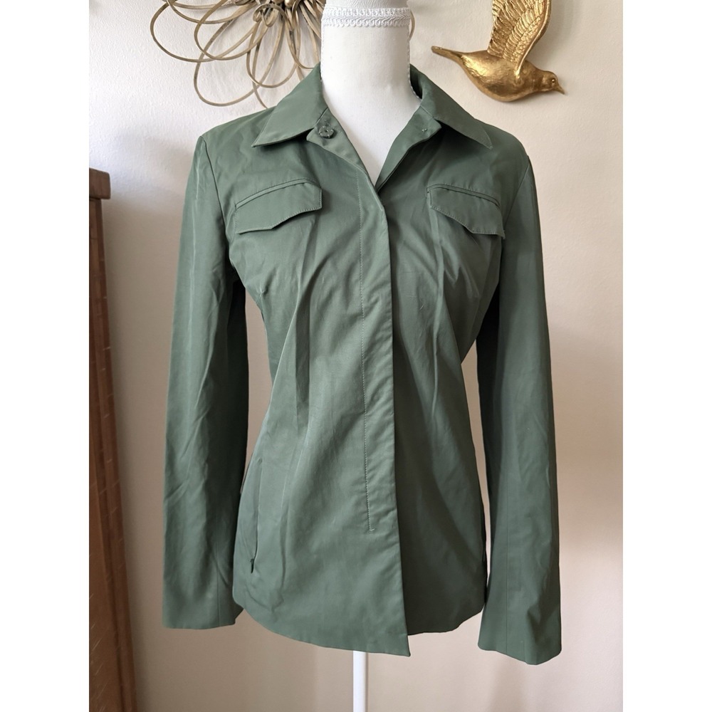 Kenneth Cole New York Olive Stretch Utility‎ Jacket Blazer Women's S